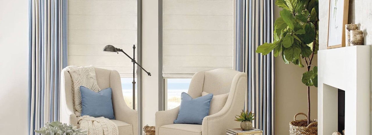 Hunter Douglas roller shades, Design Studio™ Roller Shades, custom shades near Youngstown, Ohio (OH).
