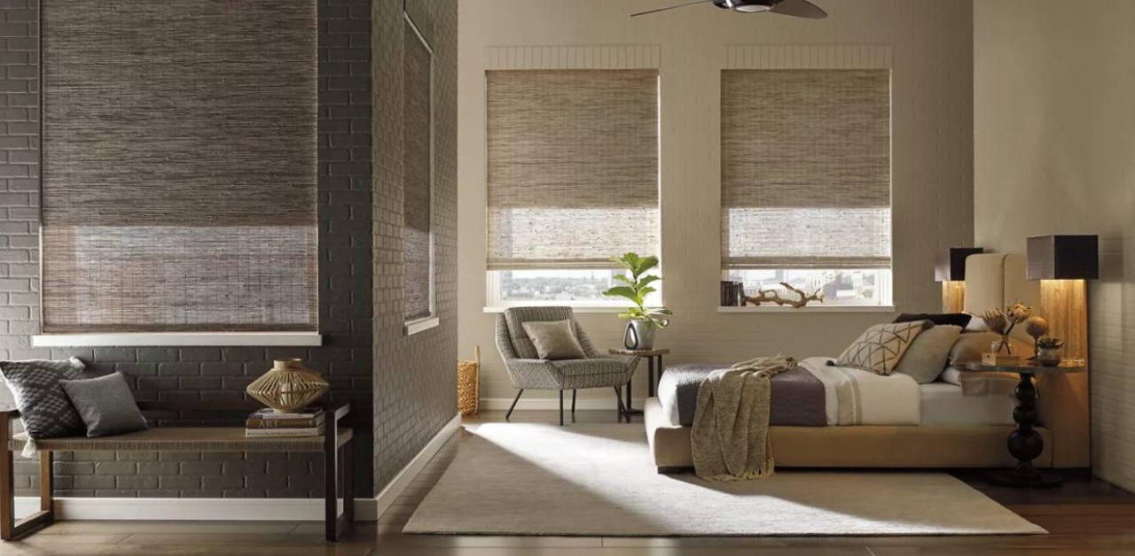 Hunter Doulas woven shades in a home near Youngstown, OH